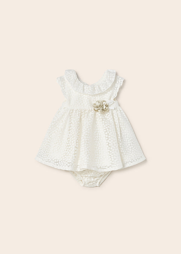 Ceremony dress with baby girl diaper cover 1812 