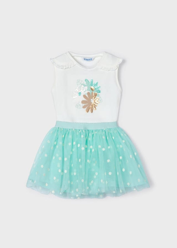 2-piece set with tulle skirt for girl 3950 3/8 years 