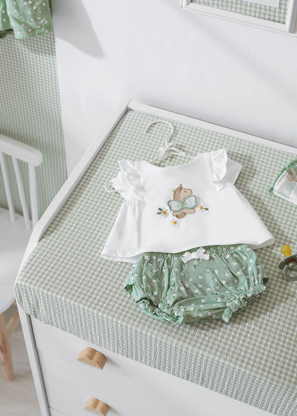 Completo 2 pezzi cotone sostenibile neonata 1249 acqua