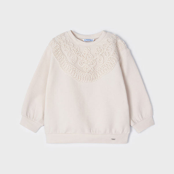 Girl's embroidered sweatshirt 04477 