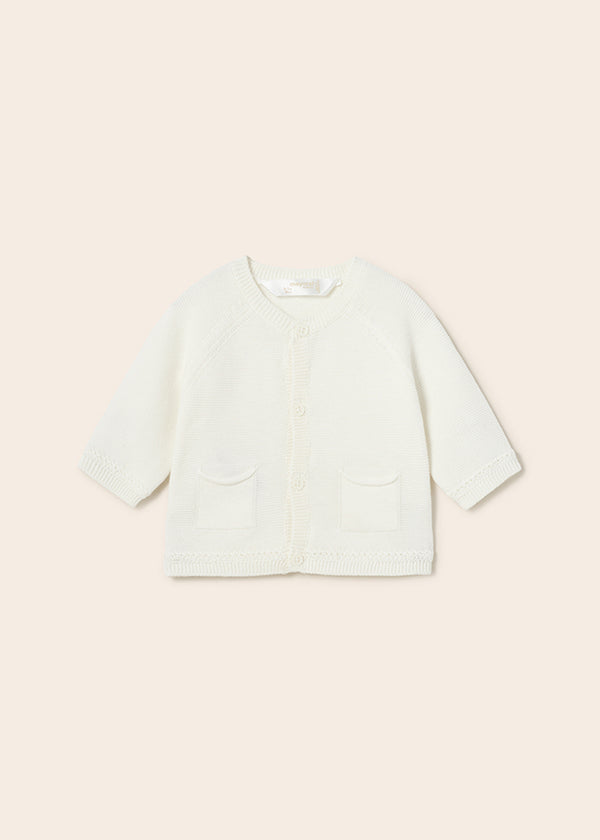 Giacca tricot in cotone sostenibile neonato