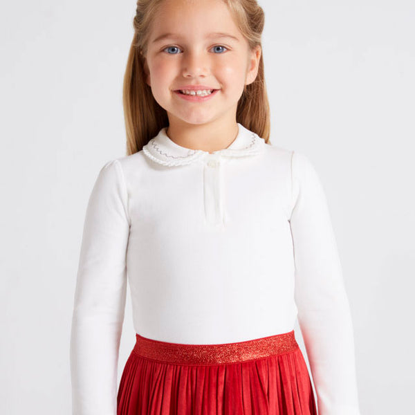 Polo ECOFRIENDS basic long sleeve girl 00131