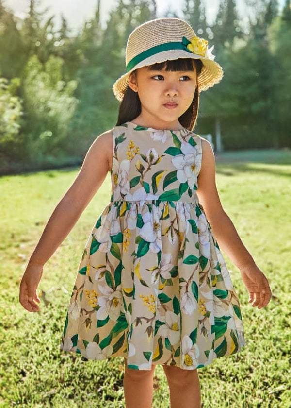Printed cotton dress for girls 3917 3/8 years 