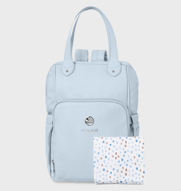 Faux leather baby backpack 19037 Old Blue 